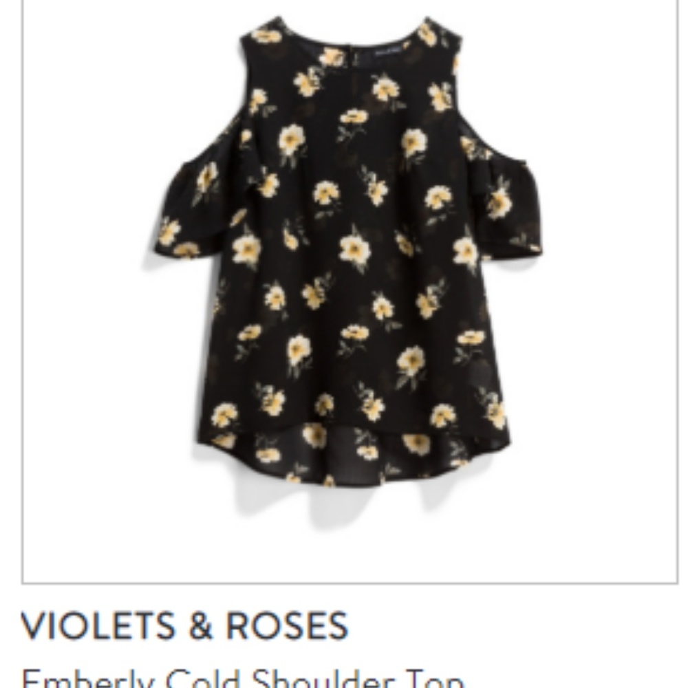 Violets & Roses Emberly Cold Shoulder Top